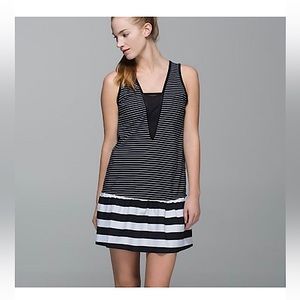 Lululemon Both Ways Dress - Reversible Parallel Stripe/Black